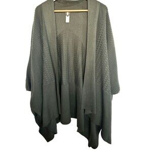 Lululemon Dream Weaver Wrap Cardigan One Sz Green Textured Knit Cashmere Blend